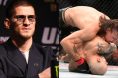 Movsar Evloev appears at the UFC 297 press conference, opposite Diego Lopes wrestling Jean Silva at Noche UFC