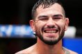 Anthony Hernandez reacts following his win over Roman Dolidze at the UFC Apex