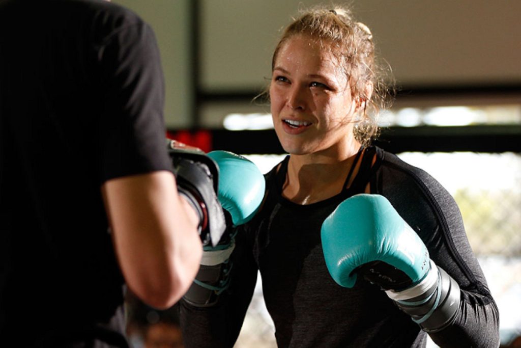 Ronda Rousey training session