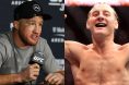 Justin Gaethje speaks at the UFC 313 post-fight press conference, opposite Paddy Pimblett in the Octagon at UFC 314
