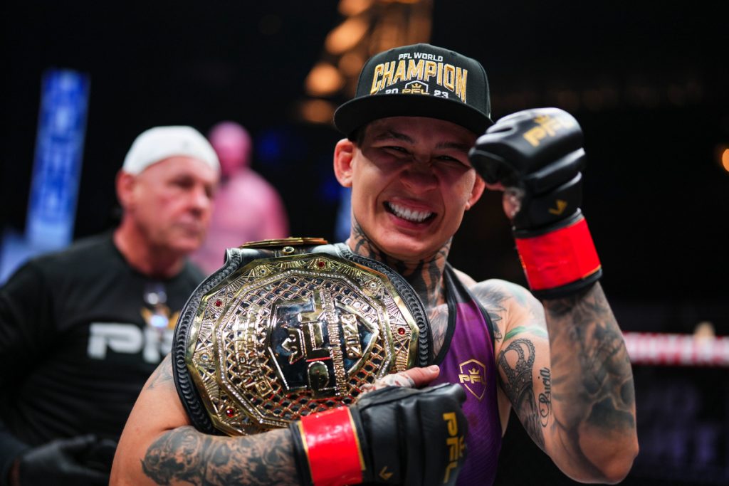 Larissa Pacheco holds PFL Women's Lightweight Championship