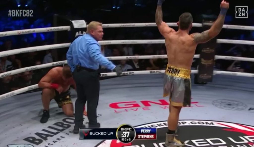 Mike Perry, Jeremy Stephens, BKFC, BKFC 82, Results, TKO