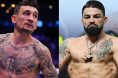 Max Holloway enters the Octagon for his fight against Dustin Poirier at UFC 318, opposite Mike Perry at the weigh-ins for his fight with Jake Paul