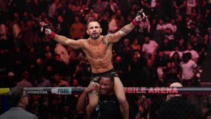 Alexandre Pantoja celebrates UFC win