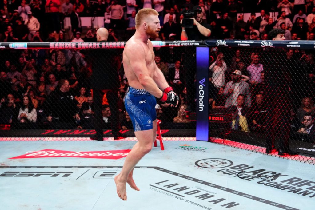 Bo Nickal celebrate UFC 322 win