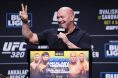 Dana White gesture at UFC press conference