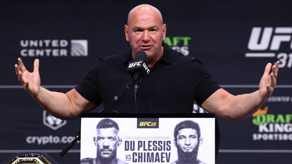 Dana White speaks during UFC press conference