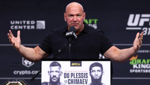 Dana White speaks during UFC press conference