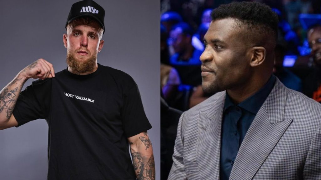 Jake Paul and Francis Ngannou side-by-side
