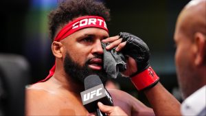 Waldo Cortes-Acosta is interviewed after a TKO win at UFC Vegas 110