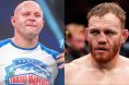 Fedor Emelianenko celebrates a Bellator win, opposite Jack Della Maddalena after UFC 322