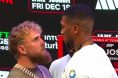 Jake Paul vs Anthony Joshua staredown