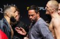 Belal Muhammad and Ian Machado Garry face off at the UFC Qatar ceremonial weigh-in