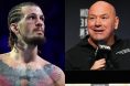 Sean O'Malley enters the Octagon for his fight at UFC 316, opposite Dana White at the UFC 322 press conference