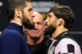 Islam Makhachev and Arman Tsarukyan face off at a UFC 311 press conference