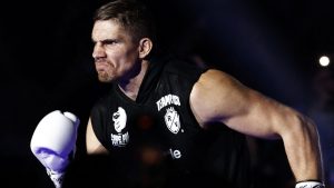 Rico Verhoeven walks out for a fight at a GLORY Kickboxing event