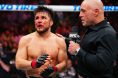 Henry Cejudo speaks with Joe Rogan after his loss at UFC 323