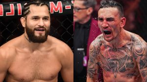 Jorge Masvidal enters the Octagon for his fight at UFC 272, opposite Max Holloway at UFC 300