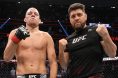 Nick Diaz and Nate Diaz pose for a photo after Nate's win at UFC 279