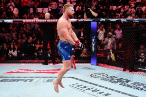 Bo Nickal celebrates UFC 322 win