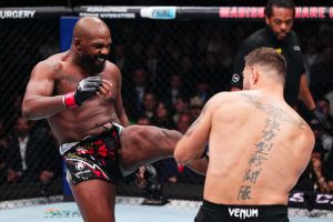 Jon Jones Kicks Stipe Miocic at UFC 309