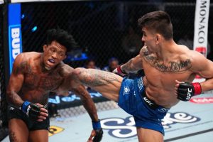 Mario Bautista kicks Vinicius Oliveira at UFC Vegas 113