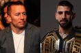 Georges St-Pierre in attendance at UFC 322, opposite Ilia Topuria