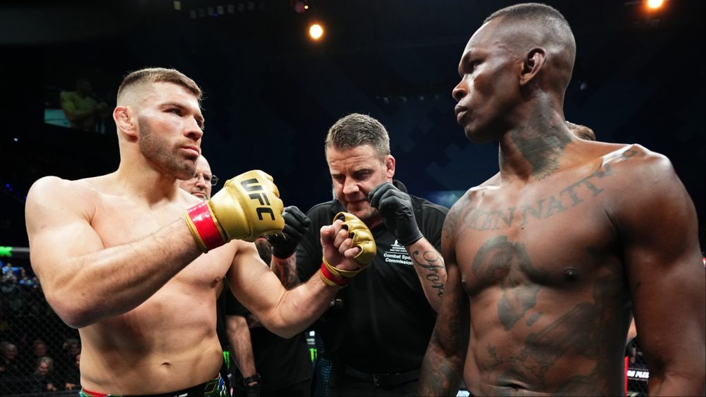 Dricus du Plessis and Israel Adesanya face off at UFC 305