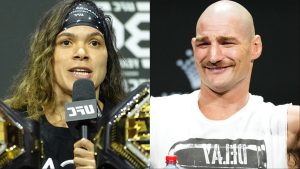 Amanda Nunes and Sean Strickland