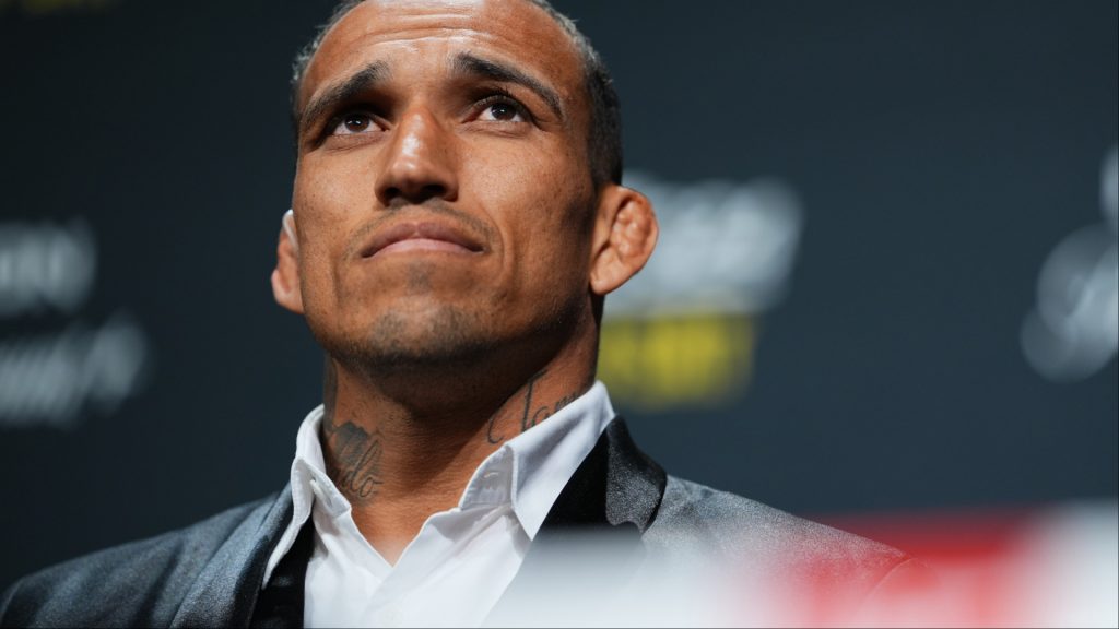 Charles Oliveira at a pre-fight press conference