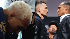 Charles Oliveira and Max Holloway