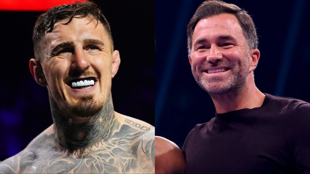 Tom Aspinall and Eddie Hearn