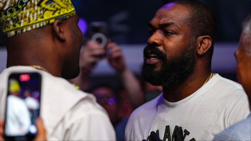 Francis Ngannou and Jon Jones at a PFL event