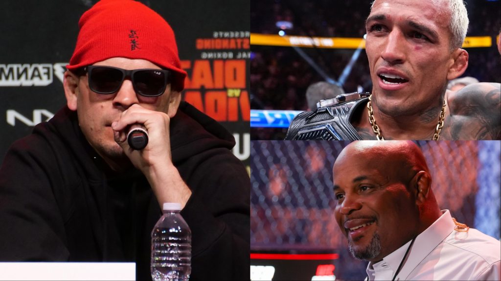 Nate Diaz, Charles Oliveira, and Daniel Cormier