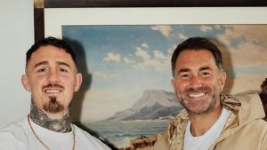 Tom Aspinall and Eddie Hearn