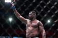 Francis Ngannou celebrates UFC victory
