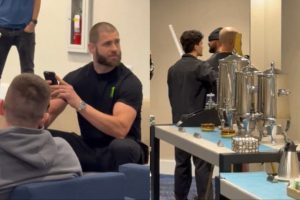 Jiri Prochazka and Josh Hokit at UFC 327 media day