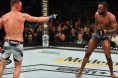 Nate Diaz taunts Leon Edwards during their fight at UFC 263