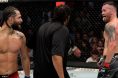 Jorge Masvidal and Colby Covington in between rounds at UFC 272