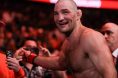 Sean Strickland celebrates with fans at UFC Houston