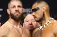 Jiri Prochazka and Carlos Ulberg at UFC 327 ceremonial weigh-in