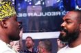 Francis Ngannou and Jon Jones face off