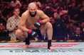 Khamzat Chimaev stares down Sean Strickland at UFC 328