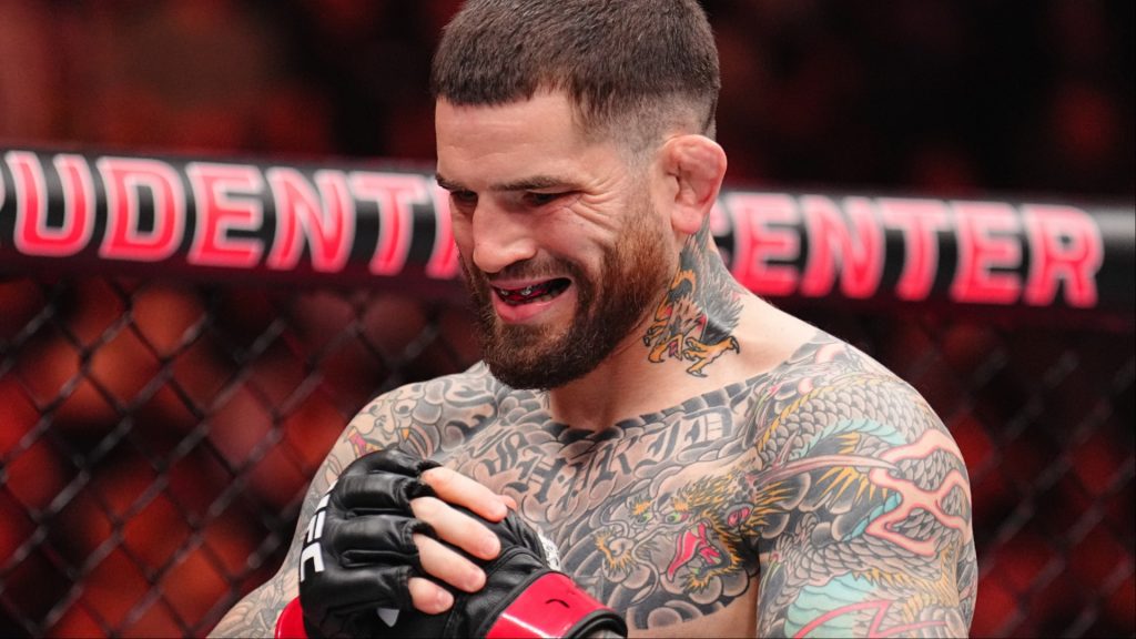 Sean Brady enters the Octagon for his fight at UFC 328