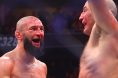 Khamzat Chimaev and Sean Strickland react after their fight at UFC 328