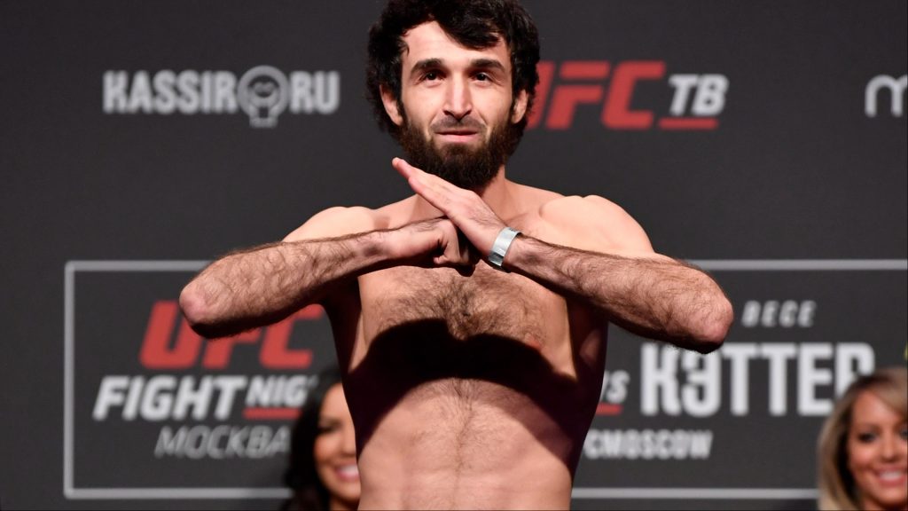 Zabit Magomedsharipov at the UFC Moscow ceremonial weigh-in