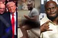 Dana White, Donald Trump and Derrick Lewis