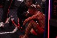 Nate Diaz gets medical treatment in the cage