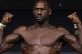 Jared Cannonier on the scale at the UFC 319 ceremonial weigh-in