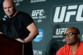 Dana White and Anderson Silva at the UFC 168 pre-fight press conference